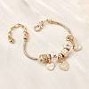 Alloy Enamel European Beads Charm Bracelets BJEW-F495-03G-4