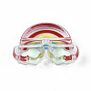 Transparent Acrylic Enamel Beads OACR-N130-026-01-2