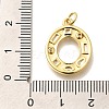 Brass Micro Pave Clear Cubic Zirconia Pendants KK-G521-01G-O-3