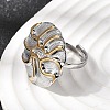 Ion Plating(IP) 304 Stainless Steel Finger Rings for Women RJEW-A093-01PG-1