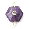 Faceted Natural Amethyst Carved Links G-T146-01G-09-1
