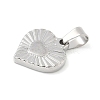 304 Stainless Steel Heart Pendants LS-STAS-R162-01P-04-2