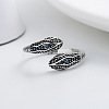 Brass Micro Pave Cubic Zirconia Cuff Open Rings WG32C77-01-4