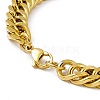 PVD Vacuum Plating 201 Stainless Steel Curb Chain Bracelet with 304 Stainless Steel Clasps for Men Women BJEW-M235-02B-G-3