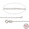 Anti-Tarnish Rhodium Plated 925 Sterling Silver Necklaces STER-M034-32A-5