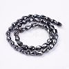 Non-magnetic Synthetic Hematite Beads Strands X-G-P262-15-6x9mm-2