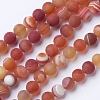 Natural Grade A Striped Agate/Banded Agate Beads Strands G-E478-03-6mm-1