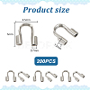 200Pcs 304 Stainless Steel Wire Guardian and Protectors STAS-PH0005-54-2