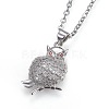 304 Stainless Steel Pendant Necklaces NJEW-L150-11-2