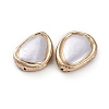 Electroplated Shell Pearl Beads X-BSHE-G024-11G-2