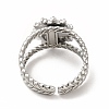 Tarnish Resistant 304 Stainless Steel Sun Open Cuff Ring Settings X-RJEW-B027-23P-3