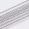 Tarnish Resistant 304 Stainless Steel Cable Chains CHS-F006-01B-P-1