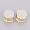 Brass Rubber Ear Nuts KK-T025-41G-2