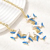 Brass Enamel Pendant Necklaces NJEW-B157-07G-01-2