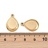 304 Stainless Steel Pendant Cabochon Settings STAS-L303-31G-3