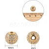 Brass Cubic Zirconia Beads ZIRC-NB0001-10-2