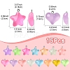15Pcs 15 Styles Luminous Transparent Resin Pendants RESI-YW0001-79-3