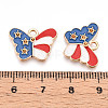 Alloy Enamel Pendant Rhinestone Settings ENAM-T020-98-3