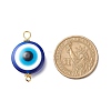 Transparent Evil Eye Resin Connector Charms PALLOY-JF01848-01-3