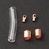 Transparent Glass Vial Pendant Normal Link Connectors GLAA-D004-01RG-02-3