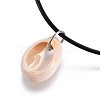 (Jewelry Parties Factory Sale)Cowrie Shell Pendant Necklaces NJEW-JN02339-3