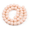 Opaque Solid Color Glass Beads Strands GLAA-T032-P10mm-09-2