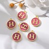 Golden Plated Alloy Enamel Charms ENAM-S118-08H-5
