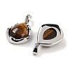 Natural Tiger Eye Teardrop Pendants KK-C051-59P-02-3