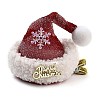 Christmas Hat Polyester Alligator Hair Clips for Women Girl AJEW-M012-02B-1