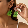 Printed Acrylic Dangle Earrings WGE1941-01-1