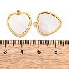 Ion Plating(IP) 304 Stainless Steel Pave Natural Shell Pendants STAS-Z100-02G-02-3