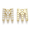 Brass Micro Pave Cubic Zirconia Charms X-KK-T060-05-M-G-NF-2