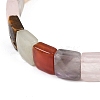 Natural Mixed Stone Stretch Bracelets BJEW-F406-B30-2