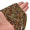 Natural Chrysocolla and Lapis Lazuli Beads Strands G-G278-B01-4mm-2