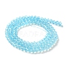 Baking Paint Transparent Glass Beads Strands DGLA-A034-J4MM-D08-2