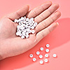 White Opaque Acrylic Beads PACR-YW0001-04B-8