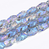 Electroplate Glass Beads Strands EGLA-T018-02-2