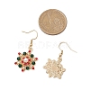 Christmas Alloy Rhinestone Dangle Earrings EJEW-JE06121-01-3
