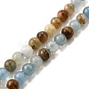 Natural Blue Calcite Beads Strands G-H312-C02-6mm-2