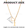 1Pc Letter & Heart Stainless Steel Lariat Necklaces for Women NJEW-LP0002-87G-I-2