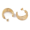 PVD Vacuum Plating 201 Stainless Steel Moon Stud Earrings LS-EJEW-I309-73G-03-2