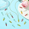 30Pcs 3 Styles Glass Pendants PALLOY-CJ00094-6