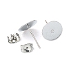 100Pcs 304 Stainless Steel Stud Earring Findings STAS-YW0001-43B-2
