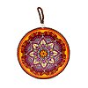 Flat Round with Mandala Pattern Ceramic & Cork Cup Coaster PW-WG69E59-05-1