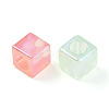 Transparent UV Plating Acrylic Beads OACR-I015-21-2