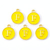Golden Plated Alloy Enamel Charms X-ENAM-S118-09F-1
