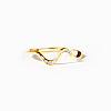 Wave Shaped 925 Sterling Silver Micro Pave Clear Cubic Zirconia Finger Rings FS-WG6021D-08-1