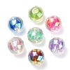 UV Plating Transparent Acrylic European Beads OACR-F004-03-2