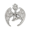 Brass Micro Pave Clear Cubic Zirconia Pendants KK-L238-04P-1