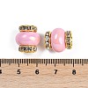 Resin Beads with Brass Rhinestone Rondelle KK-H490-05G-4